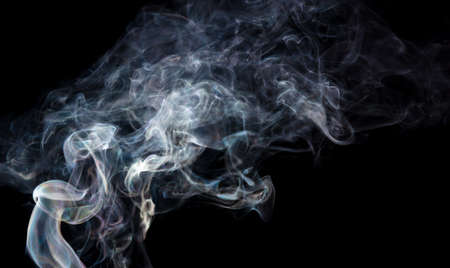 Smoke isolated on black background. Abstraction