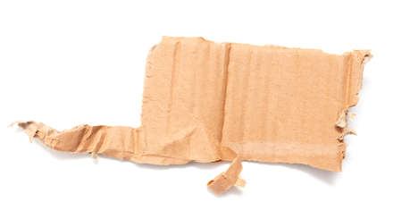 Cardboard sheet isolated on white background.の写真素材