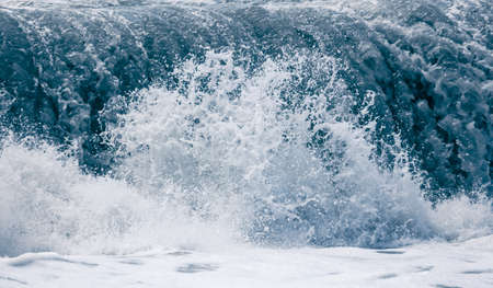 Splashing big waves on the seashore. Stormの写真素材
