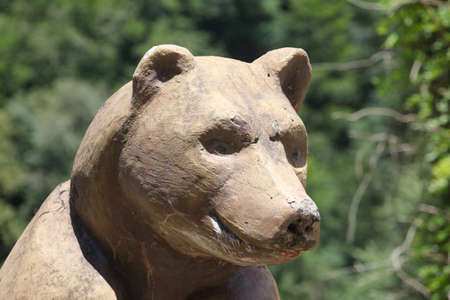 Sculpture of a bear in the park.の写真素材