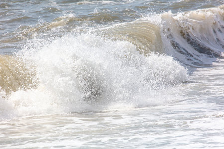 Wave on the seashore as a background. Nature