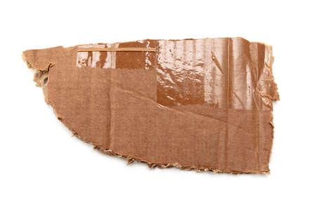 Cardboard sheet isolated on white background.