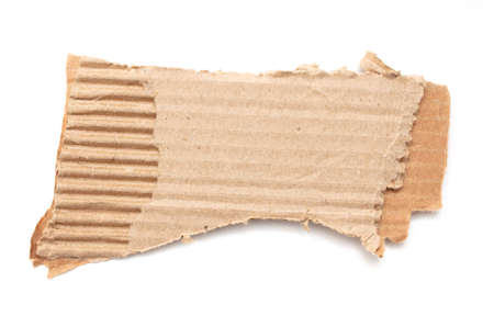 Cardboard sheet isolated on white background.の写真素材