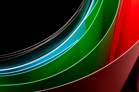 Multi-colored plastic backgrounds for photography. Close-up