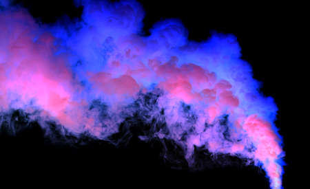 Purple smoke on a black background. Abstraction
