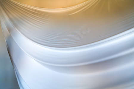 The technology of stretching the stretch ceiling in the room. Home renovationの写真素材