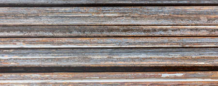 Rusty metal pipes at a construction site.の写真素材