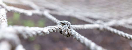 Rope net as an attraction in the park.の写真素材