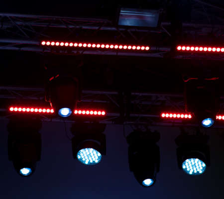 Spotlights at a concert at night. Background