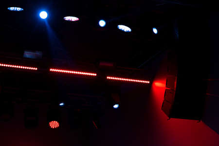 Spotlights at a concert at night. Background