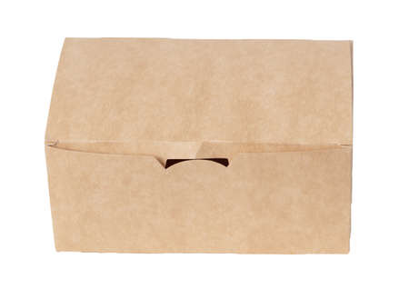 Cardboard box isolated on white background.