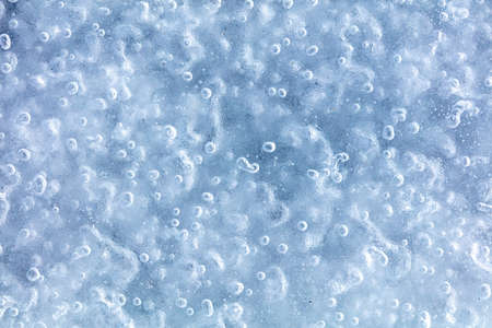 Blue crystals of snow and ice as an abstract background. Textureの写真素材