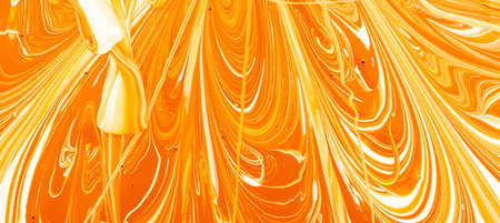 Mixing water dispersion paint of different colors. Abstract backgroundの写真素材