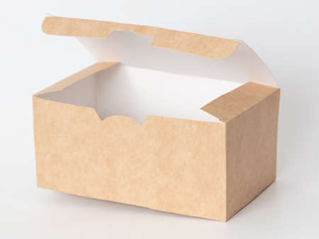 Cardboard box isolated on white background.