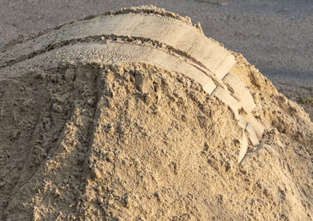 A pile of construction sand.の写真素材