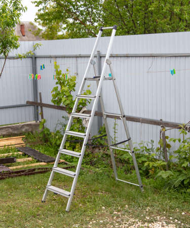 Metal ladder at a construction site. Technologiesの写真素材