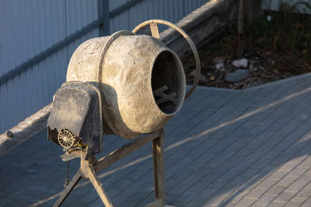 Concrete mixer at a construction site. Technologiesの写真素材
