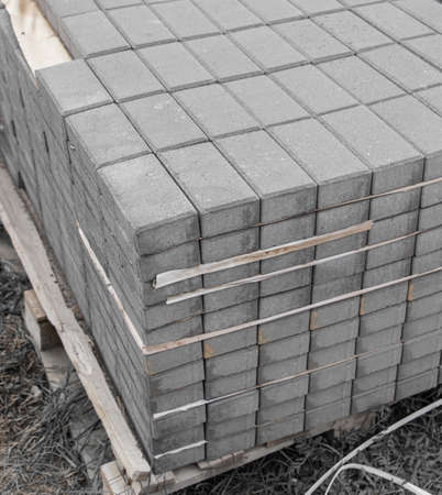 Paving slabs as a background. Construction