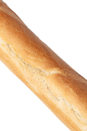 Bread baguette isolated on a white background.の写真素材