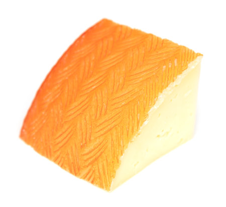 Fresh cheese isolated on white background. close-upの写真素材