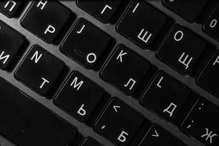 Black keyboard from the computer as a background. close-upの写真素材