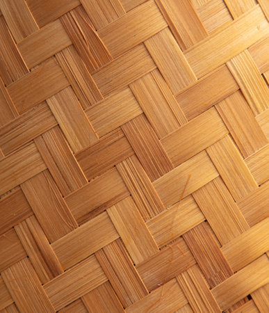 Wicker wooden hat as abstract background