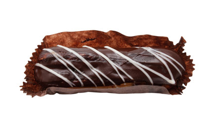 Eclair isolated on white background. food