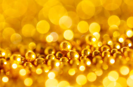 Gold balls as an abstract background. textureの写真素材