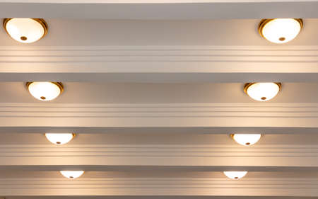 Light fixture on the ceiling in a building