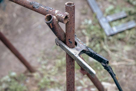Metal at the construction site of the canopy. technologyの写真素材