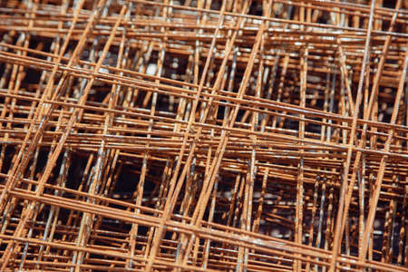 Rusty metal at the construction site of a house. backgroundの写真素材