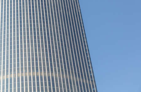 Glass skyscraper against the sky. building