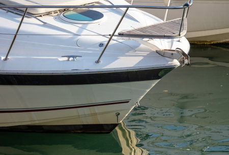 Yacht on the sea in the port. transport