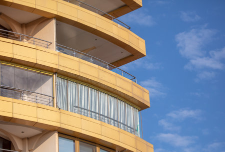 Balconies in a multi-storey building.の写真素材