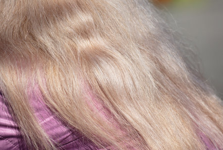 Blond hair as a background. close-upの写真素材