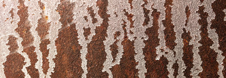 Paint on a rusty metal sheet as an abstract background. Textureの写真素材