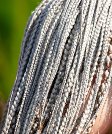 African pigtails for a girl. close-up hairstyleの写真素材