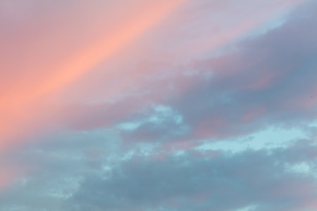 Colorful clouds in the sky at sunset. backgroundの写真素材