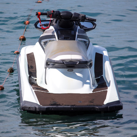 Water scooter on the water of the sea.