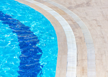 Blue water in the pool. backgroundの写真素材