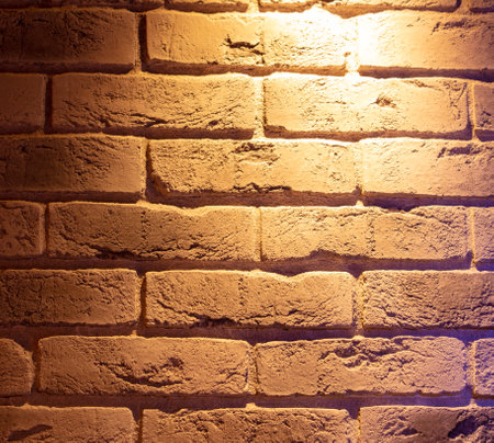 Brick background with lighting. abstract texture.の写真素材