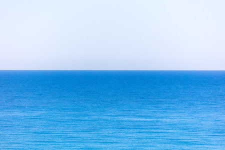 Blue sea and sky horizon. backgroundの写真素材