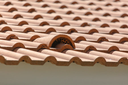 Tiled roof as an abstract background. texture.の写真素材