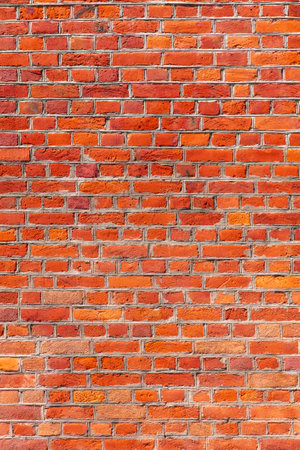 Red brick wall as an abstract background. texture.