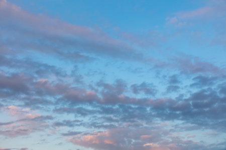 Clouds in the sky at sunset.