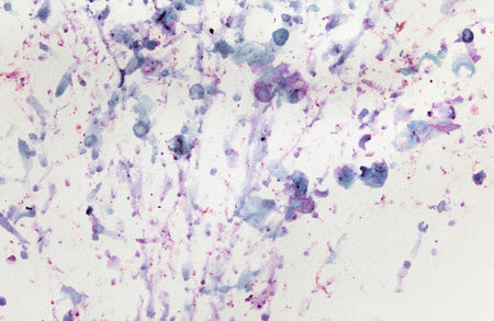 Bilberry stains on white paper. Abstract background.