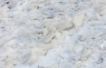 Broken ice in nature as a background.