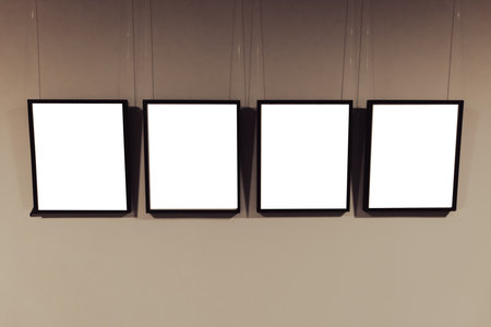Painting on the wall with a white background.