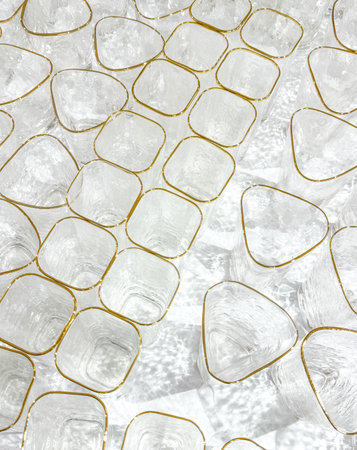 Glass glasses as a background.の写真素材