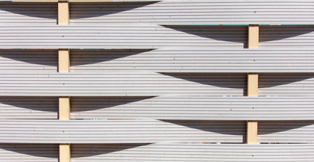 Metal siding fence as an abstract background. Texture.の写真素材